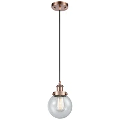 Innovations Lighting Ballston Urban Beacon 6" Mini Pendant - Antique Copper - Seedy Shade