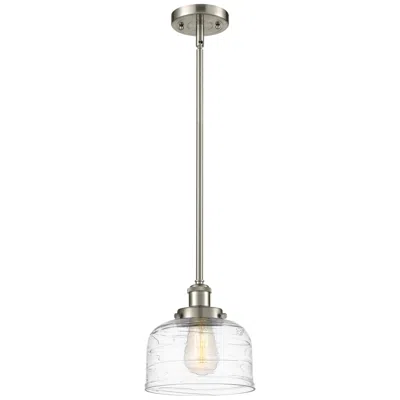 Innovations Lighting Ballston Urban Bell 10" Nickel Stem Hung Mini Pendant W/ Swirl Shade