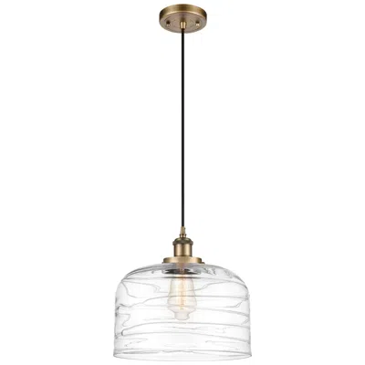 Innovations Lighting Ballston Urban Bell 12" Brushed Brass Corded Mini Pendant W/ Deco Shad