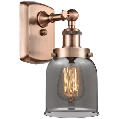 Innovations Lighting Ballston Urban Bell 12" High Copper Sconce W/ Plated Smoke Shade