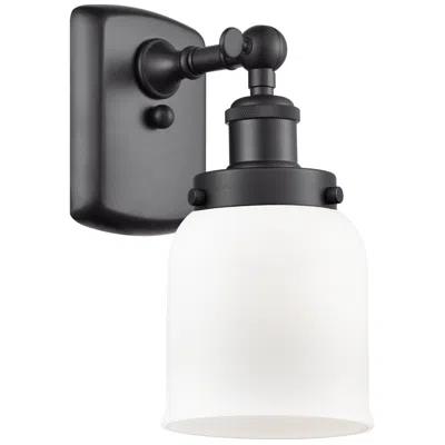 Innovations Lighting Ballston Urban Bell 12" High Matte Black Sconce W/ Matte White Shade
