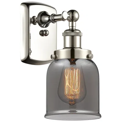 Innovations Lighting Ballston Urban Bell 12" High Polished Nickel Sconce W/ Plated Smoke Sh