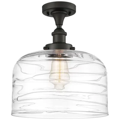 Innovations Lighting Ballston Urban Bell  12" Led Semi-flush - Oil Rubbed Bronze - Swirl