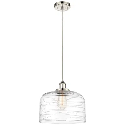 Innovations Lighting Ballston Urban Bell 12" Polished Nickel Corded Mini Pendant W/ Deco Sh