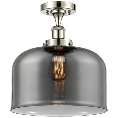 Innovations Lighting Ballston Urban Bell  12" Semi-flush Mount - Polished Nickel - Plated S