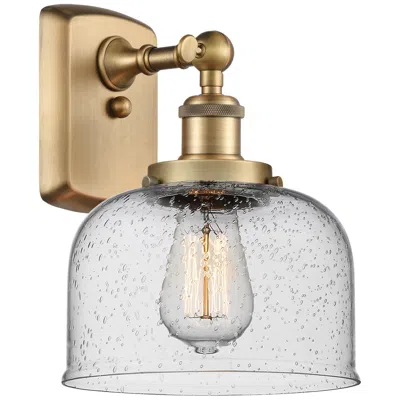 Innovations Lighting Ballston Urban Bell 13" High Brushed Brass Sconce W/ Seedy Shade