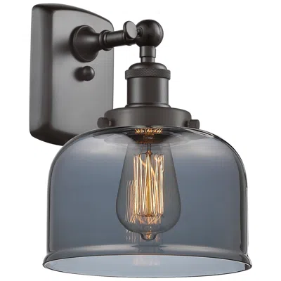 Innovations Lighting Ballston Urban Bell 13" High Oil Rubbed Bronze Sconce W/ Plated Smoke
