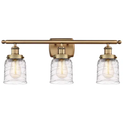 Innovations Lighting Ballston Urban Bell 3 Light 26" Bath Light - Brushed Brass - Deco Swir
