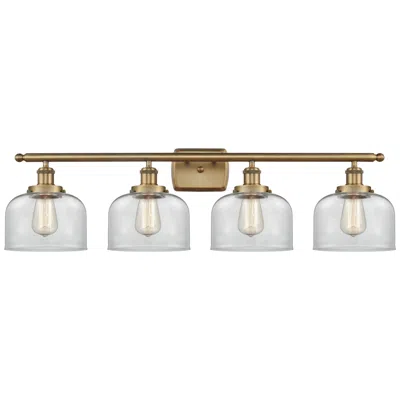 Innovations Lighting Ballston Urban Bell 38" 4 Light Brushed Brass Bath Light W/ Clear Shad