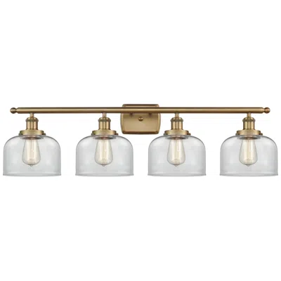Innovations Lighting Ballston Urban Bell 38" 4 Light Brushed Brass Led Bath Light W/ Clear