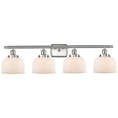 Innovations Lighting Ballston Urban Bell 38" 4 Light Brushed Nickel Bath Light W/ White Sha