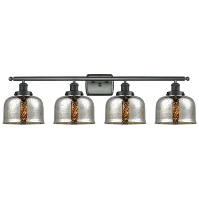 Innovations Lighting Ballston Urban Bell 38" 4 Light Matte Black Led Bath Light W/ Silver S