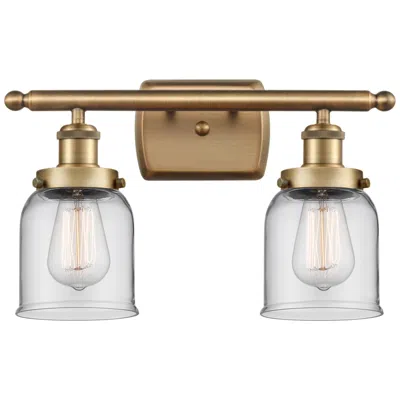 Innovations Lighting Ballston Urban Bell 5" 2 Light 16" Bath Light - Brushed Brass - C