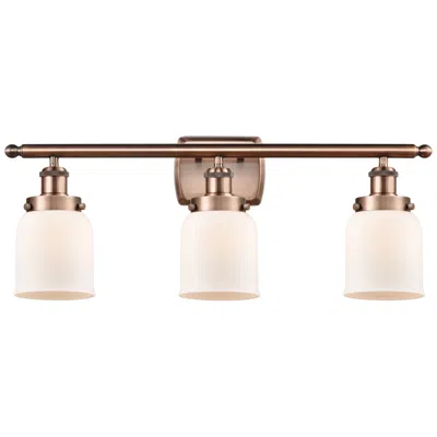 Innovations Lighting Ballston Urban Bell 5" 3 Light 26" Led Bath Light - Copper - Whit