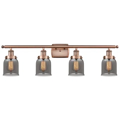 Innovations Lighting Ballston Urban Bell 5" 4 Light 36" Bath Light - Copper - Smoke Sh