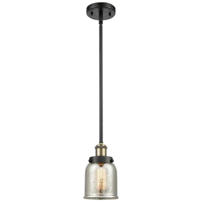 Innovations Lighting Ballston Urban Bell 5" Black Brass Stemmed Mini Pendant W/ Mercury Sha