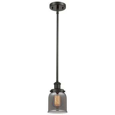 Innovations Lighting Ballston Urban Bell 5" Bronze Stemmed Mini Pendant W/ Smoke Shade