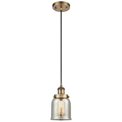 Innovations Lighting Ballston Urban Bell 5" Brushed Brass Corded Mini Pendant W/ Mercury Sh
