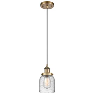 Innovations Lighting Ballston Urban Bell 5" Brushed Brass Corded Mini Pendant W/ Seedy Shad
