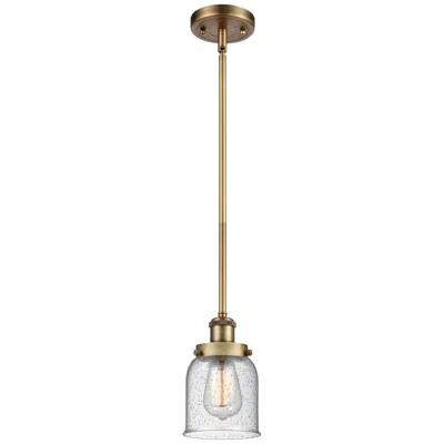 Innovations Lighting Ballston Urban Bell 5" Brushed Brass Stemmed Mini Pendant W/ Seedy Sha