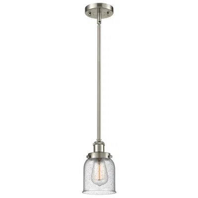 Innovations Lighting Ballston Urban Bell 5" Brushed Nickel Stemmed Mini Pendant W/ Seedy Sh