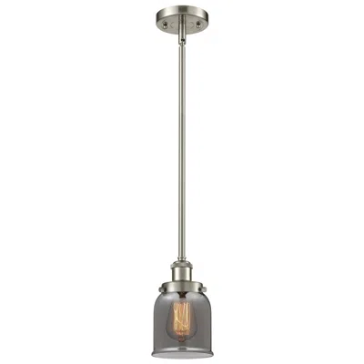 Innovations Lighting Ballston Urban Bell 5" Brushed Nickel Stemmed Mini Pendant W/ Smoke Sh