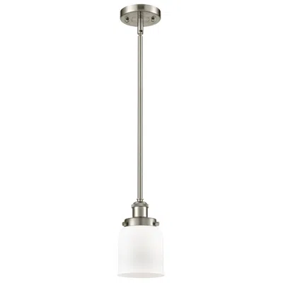Innovations Lighting Ballston Urban Bell 5" Brushed Nickel Stemmed Mini Pendant W/ White Sh