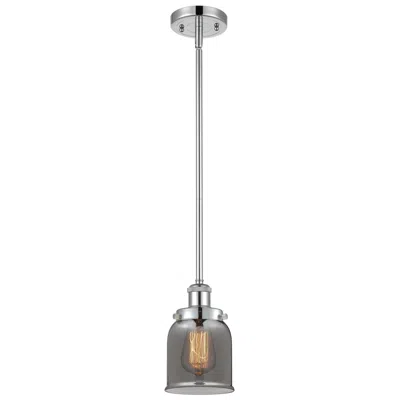 Innovations Lighting Ballston Urban Bell 5" Chrome Stemmed Mini Pendant W/ Smoke Shade