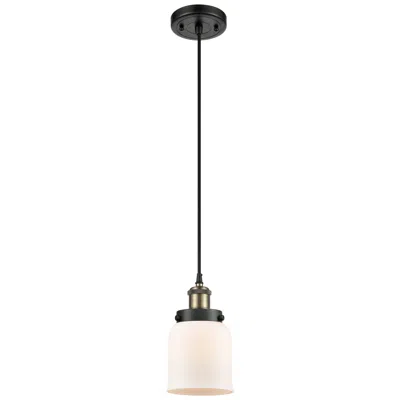 Innovations Lighting Ballston Urban Bell 5" Led Mini Pendant - Black Antique Brass - Matte