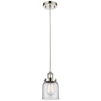 Innovations Lighting Ballston Urban Bell 5" Led Mini Pendant - Polished Nickel - Clear Shad