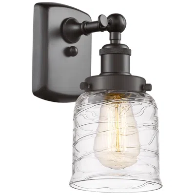 Innovations Lighting Ballston Urban Bell 5" Led Sconce - Bronze Finish - Deco Swirl Shade