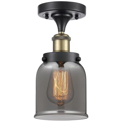 Innovations Lighting Ballston Urban Bell  5" Led Semi-flush Mount - Black Brass - Plated Sm