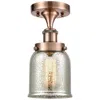 Innovations Lighting Ballston Urban Bell  5" Led Semi-flush Mount - Copper - Silver Mercury