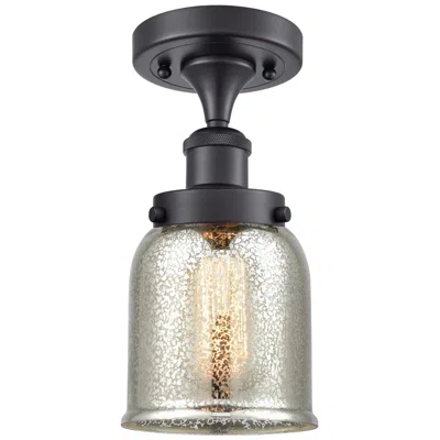 Innovations Lighting Ballston Urban Bell  5" Led Semi-flush Mount - Matte Black - Silver Me