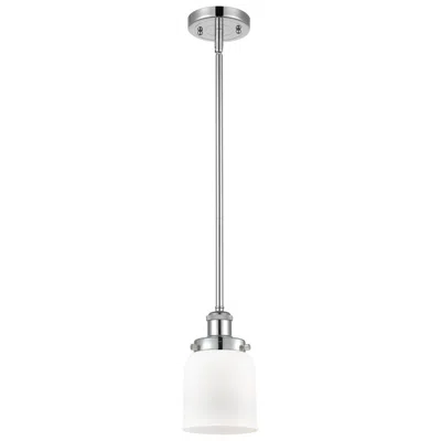 Innovations Lighting Ballston Urban Bell 5" Polished Chrome Stemmed Mini Pendant W/ White S