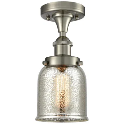 Innovations Lighting Ballston Urban Bell  5" Semi-flush Mount - Satin Nickel - Silver Mercu