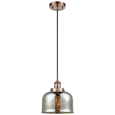 Innovations Lighting Ballston Urban Bell 8" Antique Copper Corded Mini Pendant W/ Mercury S