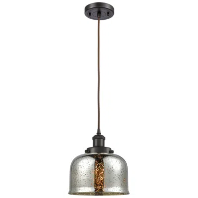 Innovations Lighting Ballston Urban Bell 8" Bronze Corded Mini Pendant W/ Mercury Shade