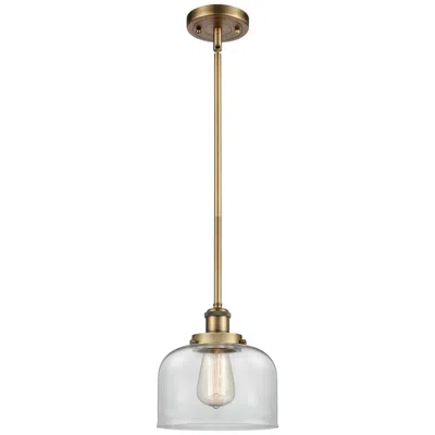 Innovations Lighting Ballston Urban Bell 8" Brushed Brass Stemmed Mini Pendant W/ Clear Sha
