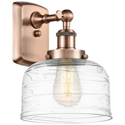 Innovations Lighting Ballston Urban Bell 8" Incandescent Sconce - Copper Finish - Swirl Sha