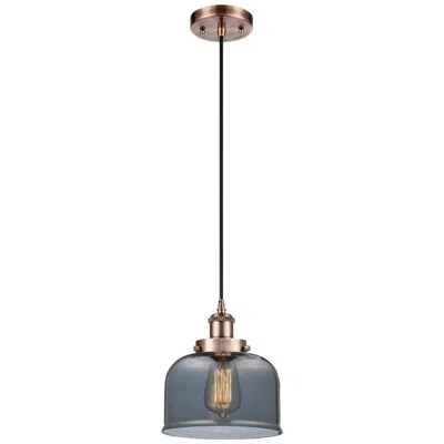 Innovations Lighting Ballston Urban Bell 8" Led Mini Pendant - Antique Copper - Plated Smok