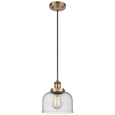 Innovations Lighting Ballston Urban Bell 8" Led Mini Pendant - Brushed Brass - Seedy Shade