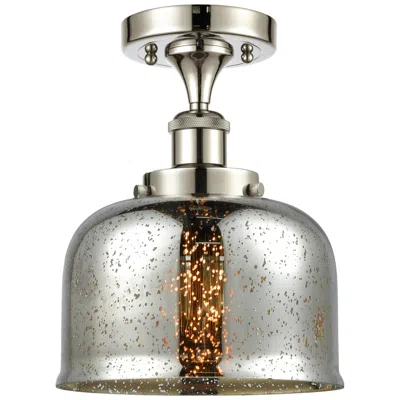 Innovations Lighting Ballston Urban Bell  8" Led Semi-flush - Polished Nickel - Silver Merc