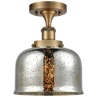 Innovations Lighting Ballston Urban Bell  8" Semi-flush Mount - Brass - Silver Plated Mercu