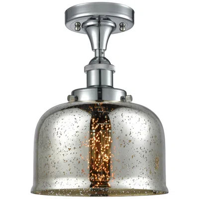 Innovations Lighting Ballston Urban Bell  8" Semi-flush Mount - Chrome - Silver Plated Merc