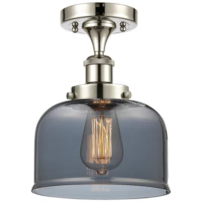 Innovations Lighting Ballston Urban Bell  8" Semi-flush Mount - Polished Nickel - Plated Sm