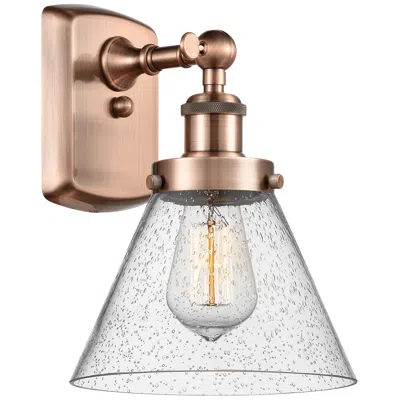 Innovations Lighting Ballston Urban Cone 13" High Copper Sconce W/ Seedy Shade