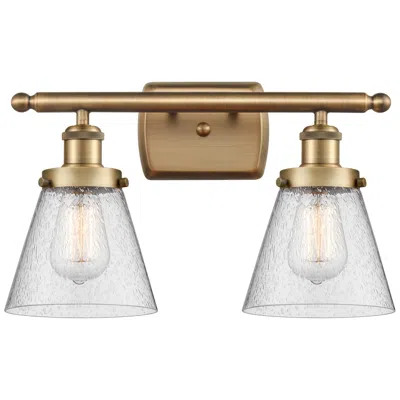 Innovations Lighting Ballston Urban Cone 6" 2 Light 16" Led Bath Light - Brushed Brass