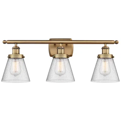 Innovations Lighting Ballston Urban Cone 6" 3 Light 26" Led Bath Light - Brushed Brass
