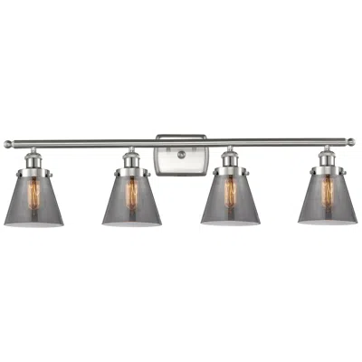 Innovations Lighting Ballston Urban Cone 6" 4 Light 36" Bath Light - Satin Nickel - Sm